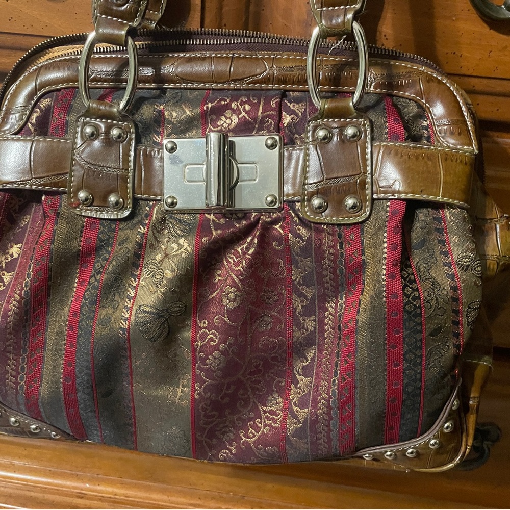 Kathy Van Zealand Brocade Satchel Bag